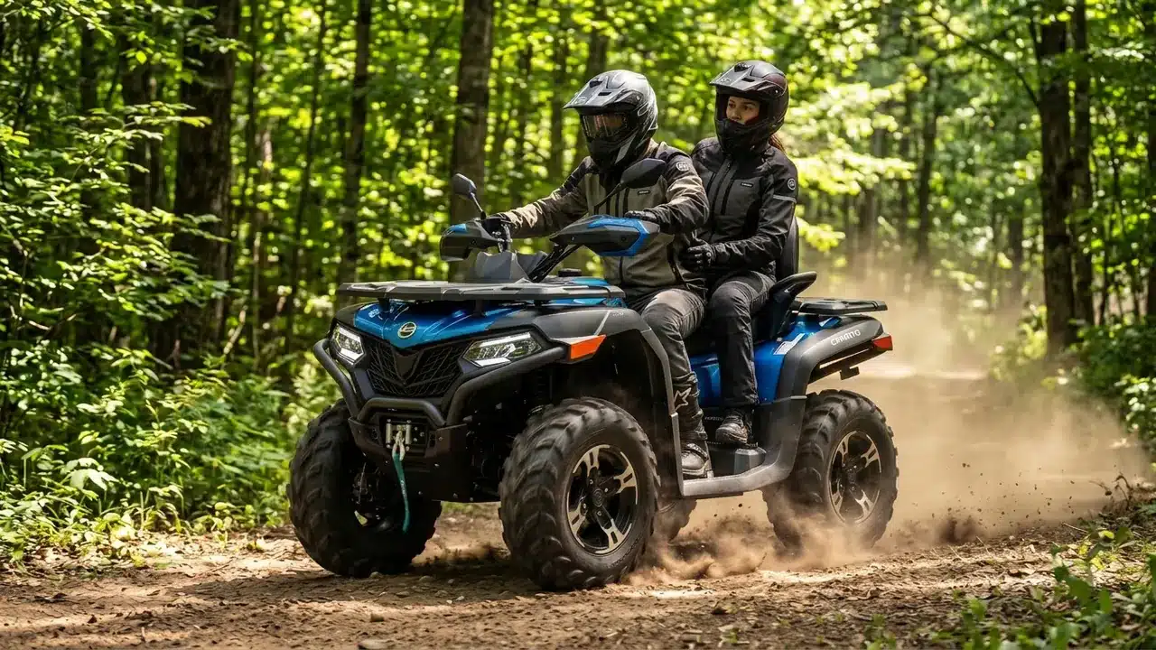 CF Moto two-person ATV rental near Brantingham Lake in Upstate NY