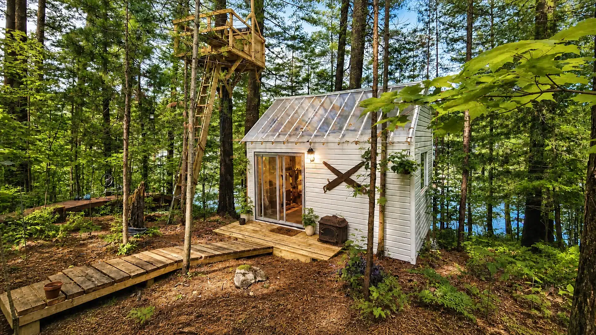 Grant Island cottage stay on a private island in the Adirondacks